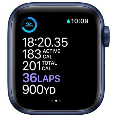 Apple Watch Series 6 Aluminium 40mm blau Sportarmband dunkelmarine Buy