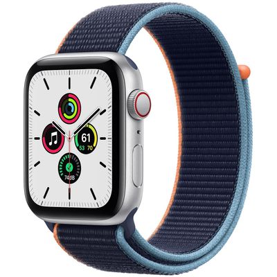 Apple Watch Series SE Aluminium 44mm Cellular silver deep navy Sport Loop  купить