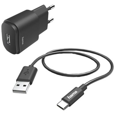 Hama Ladeset USB-C, 12 W, schwarz
