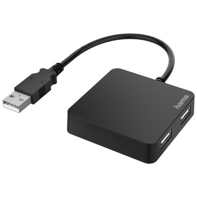 Hama USB-Hub 4 Ports, 480 Mbit/s, USB 2.0