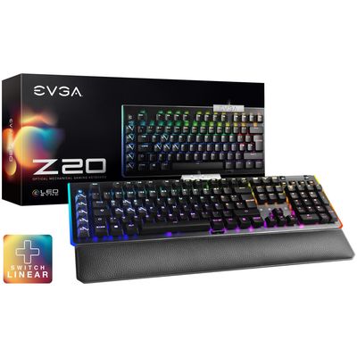 EVGA Z20 Gaming RGB mechanisch (LK Optical Mechanical Dark Gray),  beleuchtet DE-Layout,  gray