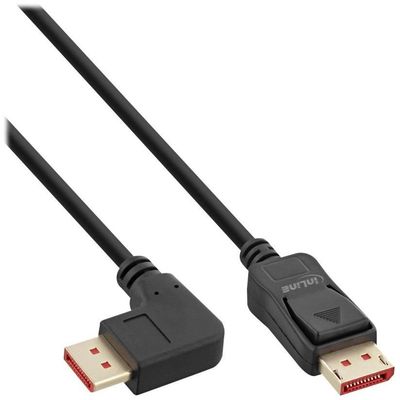 InLine 17152R DisplayPort 1.4 Kabel 2.00 m 90° gewinkelter Stecker  schwarz