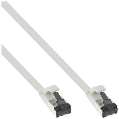 InLine 75814W Patchkabel flach 1.50 m Flachkabel Cat 8.1 Kabel / Cat 6a Stecker U/FTP weiß
