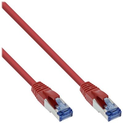 InLine 76821R Patchkabel 0.25 m Cat 6a S/FTP rot