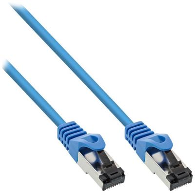 InLine 78833B Patchkabel 0.30 m Cat 8.1 Kabel / Cat 6a Stecker S/FTP  blau