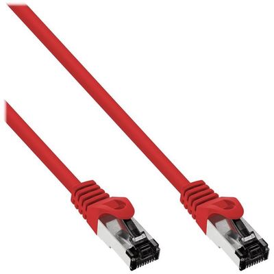 InLine 78822R Patchkabel 0.25 m Cat 8.1 Kabel / Cat 6a Stecker S/FTP rot