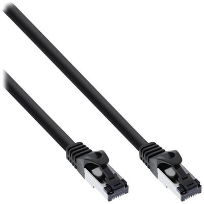 InLine 78822S Patchkabel 0.25 m Cat 8.1 Kabel / Cat 6a Stecker S/FTP schwarz