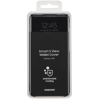 Samsung Smart S View Wallet Cover für Samsung Galaxy A52 black