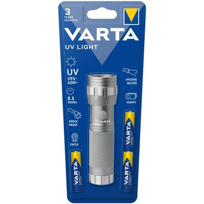 Varta UV-Taschenlampe mit 3x AAA Batterien