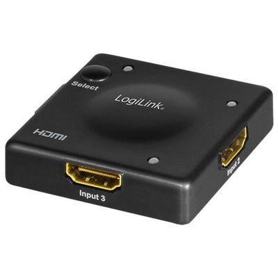 LogiLink HD0041 HDMI Switch 3x1-Port, 1080p/60 Hz, HDCP, CEC, Mini
