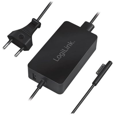 LogiLink PA0197 Notebook Netzteil für Surface Book, 44 Watt, USB Port