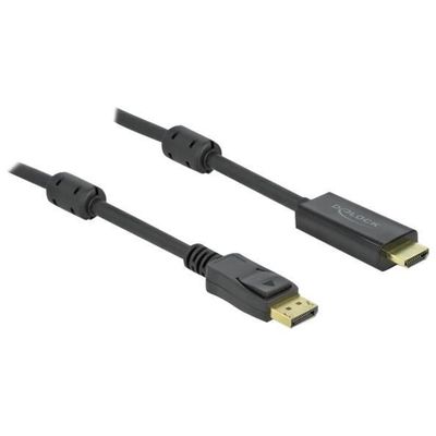 DeLock 85958 Aktives DisplayPort Adapterkabel 5.00 m schwarz