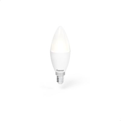 Hama WLAN-LED Lampe E14, 5.5W, ohne Hub, für Sprach-/App-Steuerung weiß
