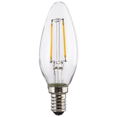 Xavax LED-Filament E14, 250lm ersetzt 25W, Kerzenlampe, Warmweiß, klar