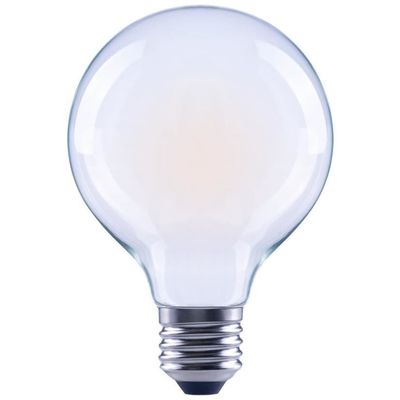 Xavax LED-Filament E27, 470lm ersetzt 40W, Globelampe G80, Warmweiß, matt