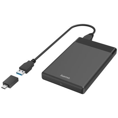 Hama USB-Festplattengehäuse für 2.5 SSD- und HDD-Festplatten