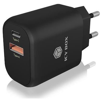 ICY BOX IB-PS102-PD 2 Port USB Schnellladegerät für Mobilgeräte
