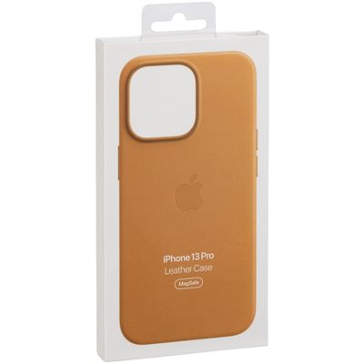Apple Leder Case MM193ZM/A für iPhone 13 Pro mit MagSafe goldbraun