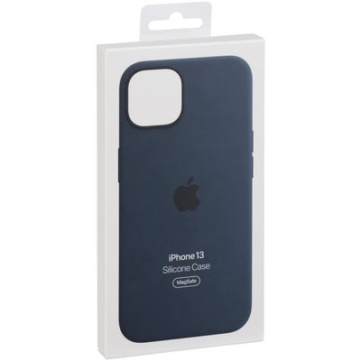 Apple Silikon Case MM293ZM/A für iPhone 13 mit MagSafe abyssblau