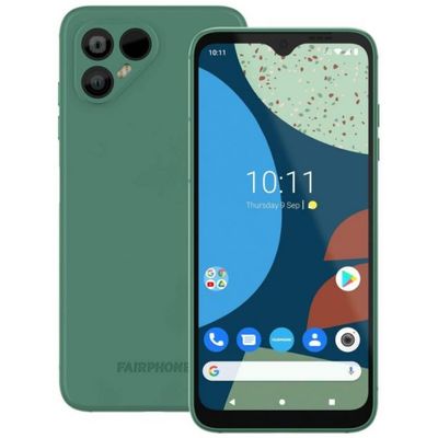 Fairphone 4 Dual-SIM Android™ Smartphone in grün  mit 256 GB Speicher