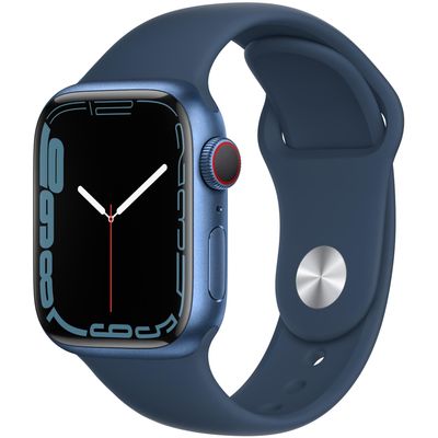 Apple Watch Series 7 Aluminium 41mm Cellular blau Sportarmband abyssblau