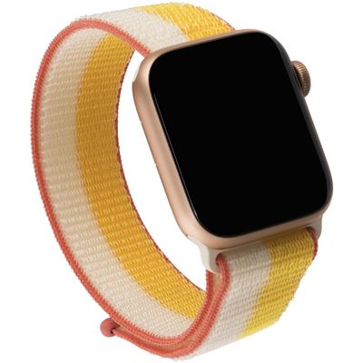 Apple Watch Series SE 40mm Cellular Gold/Aluminium Sportschleife, gewebtes  Nylon, maize/white Buy