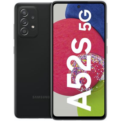 Samsung Galaxy A52s A528B 5G Android™ Smartphone in schwarz  mit 128 GB Speicher