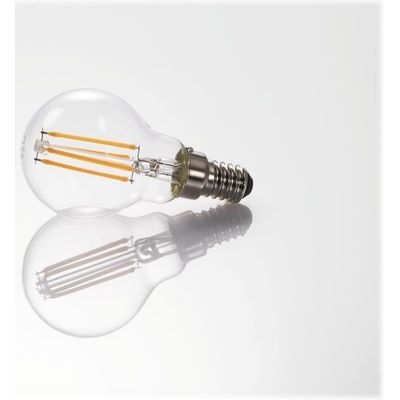Xavax LED-Filament E14, 470lm ers. 40W, Tropfenlampe, klar, dimmbar, warmweiß
