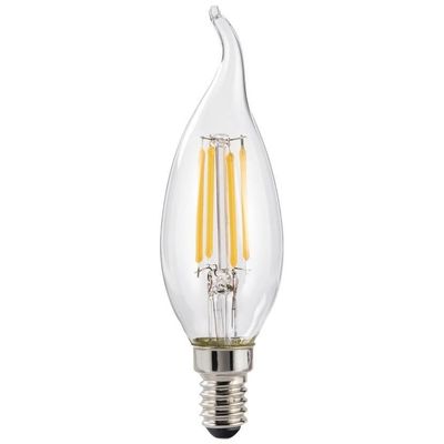 Xavax LED-Filament E14, 470lm ersetzt 40W, Windstoß Kerze, klar, warmweiß