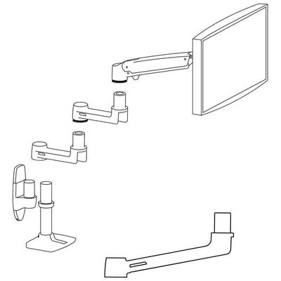Ergotron 45-289-216 LX Extension bright 