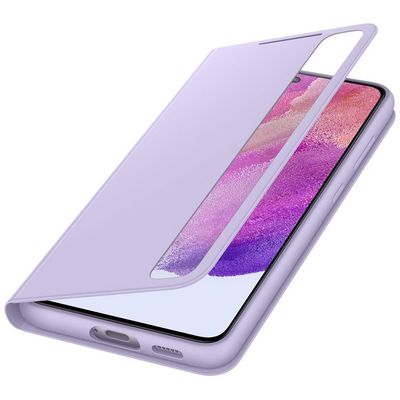 Samsung EF-ZG990CVEG Smart Clear View Cover für Galaxy S21 FE, lavender
