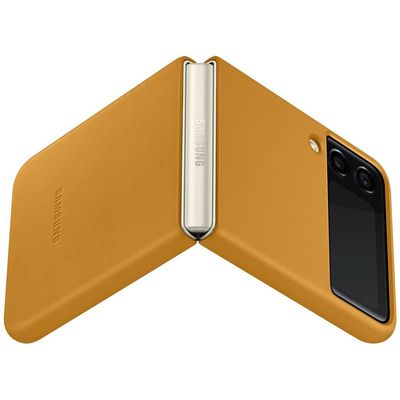 Samsung EF-VF711LYEG Leather Cover für Galaxy Z Flip3, mustard