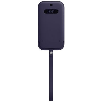 Apple Leder Case MK0D3ZM/A mit MagSafe, für iPhone 12 Pro Max deep violet