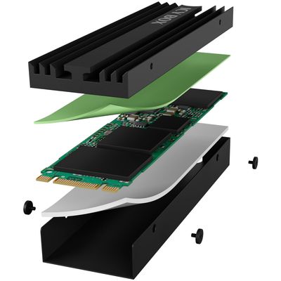 ICY BOX IB-M2HS-PS5 M.2 Kühlkörper für PS5, passt für M.2 SSD 22x80 mm, 10 mm Bauhöhe, schwarz