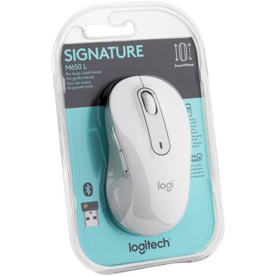 Logitech M650 Signature Gr.L, Linkshänder, weiß