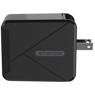 Sitecom CH-013 USB-Ladeadapter mit EU/US/UK/AUS-Adapter, 24W, schwarz