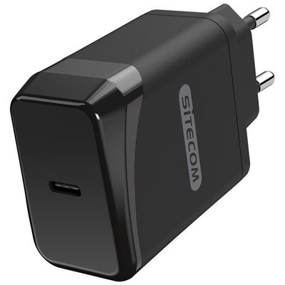 Sitecom CH-015 USB-Ladeadapter, 1x USB-C Power Delivery, 30W, schwarz