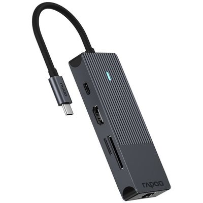 Hama 00217691 USB-C Multiport Adapter 8-in-1 grau
