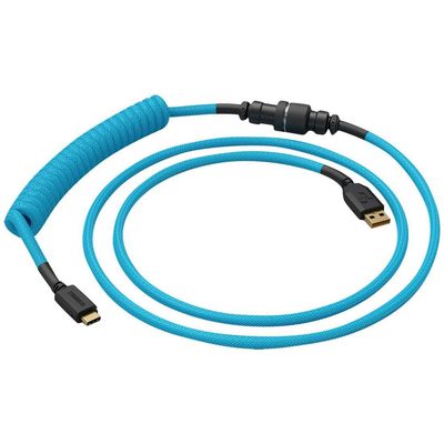 Glorious Coiled Cable Spiralkabel, USB-C auf USB-A, electric blue