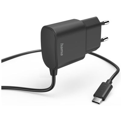 Hama Ladegerät mit USB-C-Anschluss, 12 W, 1 m, schwarz