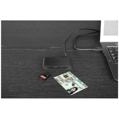 Hama 00157522 USB 2.0 ID All-in-One, 25 Typen, schwarz