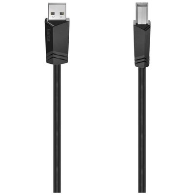 Hama 00200603 USB-Kabel 3.00 m doppelt geschirmt  schwarz