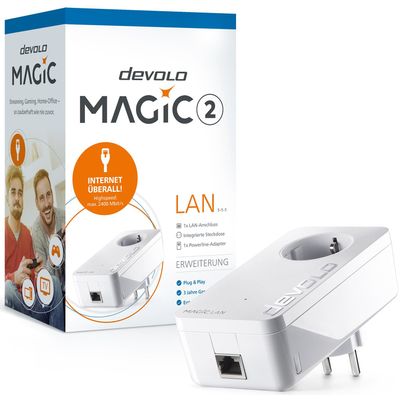 devolo Magic 2 LAN Ergänzung 2400Mbit, G.hn, Powerline, 1x GbitLAN, Heimnetz