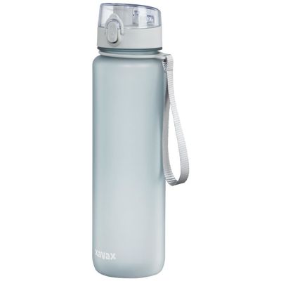 Xavax Sport-Trinkflasche 1l, auslaufsicher, Schlaufe, Einhandverschluss, blau