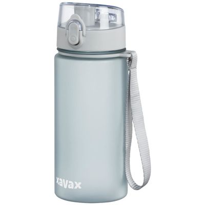 Xavax Sport-Trinkflasche 500ml, auslaufsicher, Schlaufe, Einhandverschluss, blau
