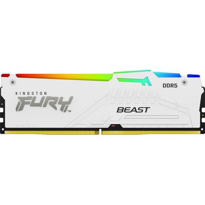 Kingston Fury Beast RGB EXPO White 16GB DDR5 RAM mehrfarbig beleuchtet