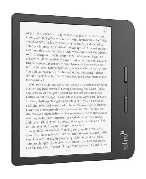 Tolino Vision 5 - eBook-Reader - 17,8 cm (7) einfarbig E Ink Carta - Touchscreen - Wi-Fi (4016621128326)