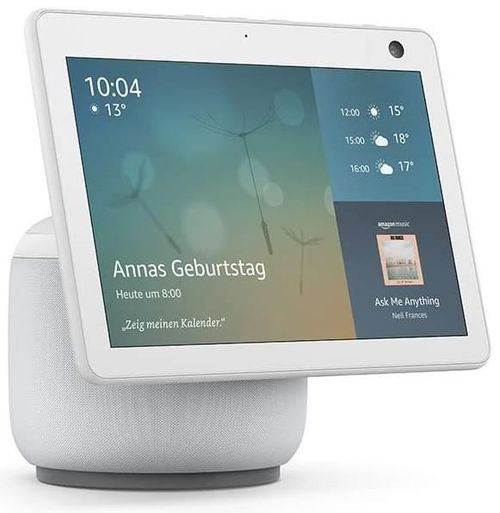 Amazon Echo Show 10 Smart Home Hub mit Bildschirm, weiß