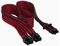Corsair Premium VGA PCIe5.0 12VHPWR Adapter Kabel (12+4pin) Premium Sleeved, 600W, schwarz/rot