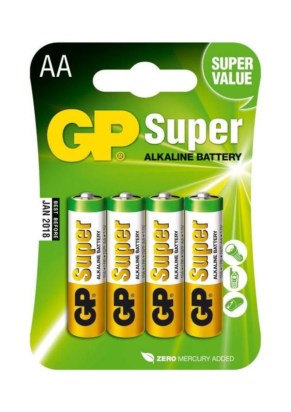 GP Batterie Super Alkaline LR06 030.15AC4